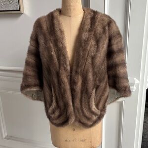 Vintage elegant Brown Fur stole